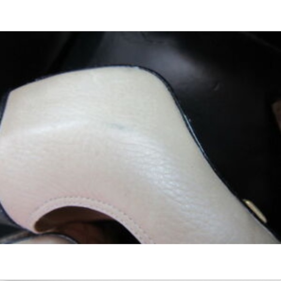 LAMB TAN AND BLACK LEATHER LACE UP PUMPS SZ 7 - Picture 8 of 8